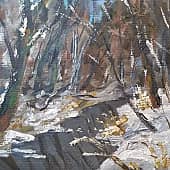 Лесной ручей. Зима