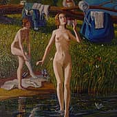 Барыни купаются.