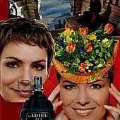 Цветы и парфюм. Коллаж.