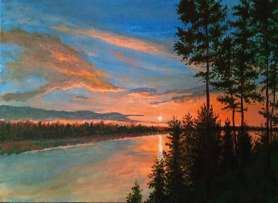 Закат на Оби