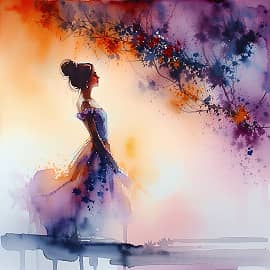 Картина "Слушая вечернюю серенаду"