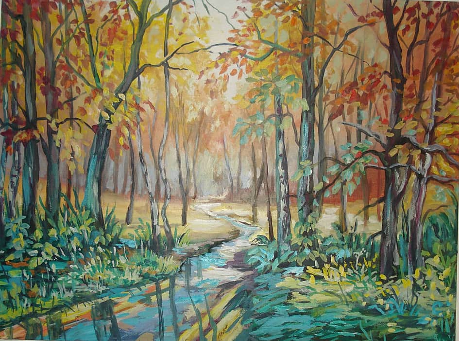 Ручеек в лесу.