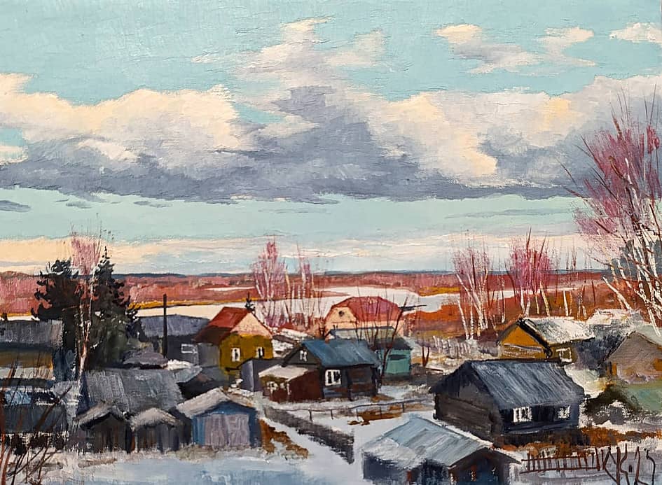 Вечерний этюд. Апрель.