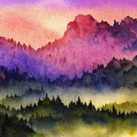 Картина "Утро в горах"