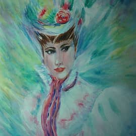 Дама в шляпке.