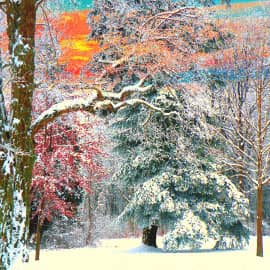 В зимнем лесу