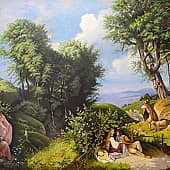 Июньский пейзаж с радугой (копия картины А. Рихтера)