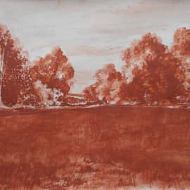 Пейзаж сангиной 2  Sanguine landscape 2