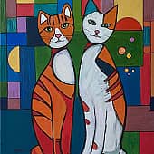 Картина с котами МЫ С ВА-АМИ