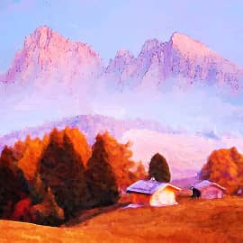 На фоне гор