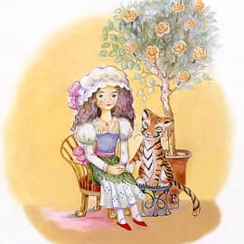 Девочка и тигренок