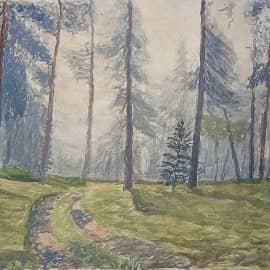 УТРЕННЯЯ ДОРОГА В ЛЕС.