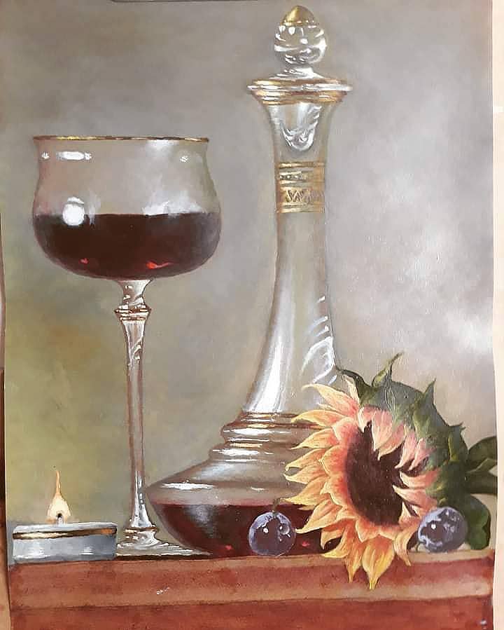 "Графин с вином" по мотивам картины х-ка Хавьера Мульо