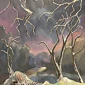 Крещенским вечером, художник Елена В.К.