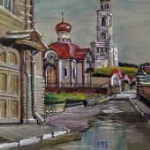 Иверский женский монастырь. Самара, художник Илья Александрович Иванов