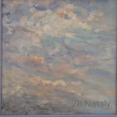Небеса обетованные, картина из облачной серии к Голубой выставке ЖуравлёваАрт