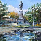 Отражение. Осень. Петр Первый Антокольского в Таганроге. Пленэр ZhNataly