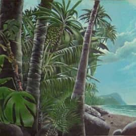 Живописное панно в интерьере бассейна