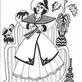 Девушка в цветах (из серии "Сценический костюм")