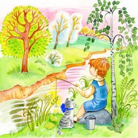 Иллюстрация к книжке Моцарт и ноты