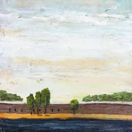 Четыре дерева на берегу