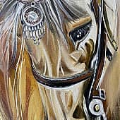 Белая лошадь (1), художник Чернова Ольга