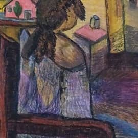 Молодая женщина увиденная со спины