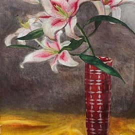 Белые  лилии