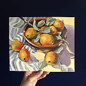 Тарелка с фруктами (3), художник Елена Сергеевна