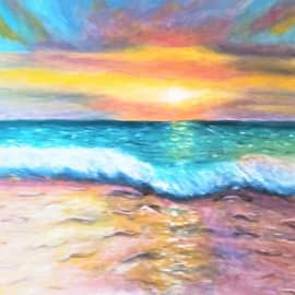 Закат на море