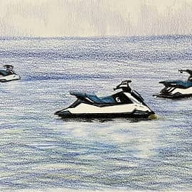 Пхукет. Гидроциклы. Скетч.