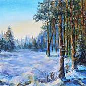 Опушка зимнего леса