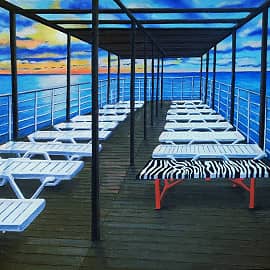 Несезон. Зебра на море.