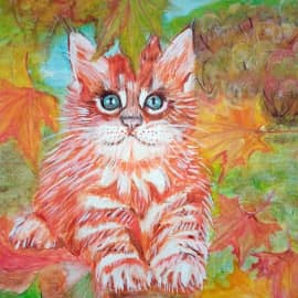 Котёнок цвета осени