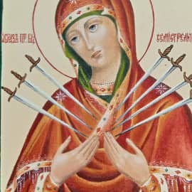 Копия с иконы Пр. Богородицы "Семистрельная"