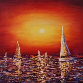 Паруса  на закате