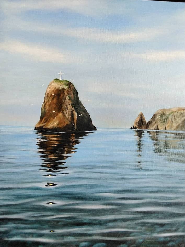 Крым, мыс Фиолент, Георгиевская скала Святого Явления.