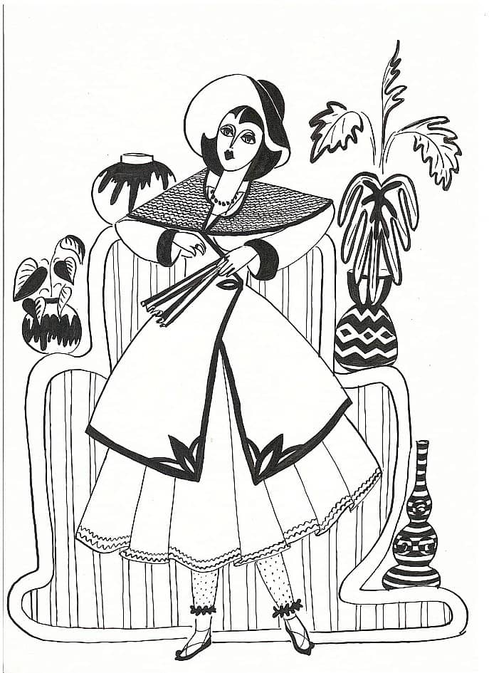 Девушка в цветах (из серии "Сценический костюм")