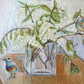 В вербную неделю. Зацвела черёмуха.