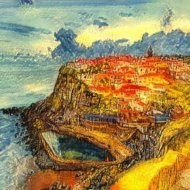 Город у моря.