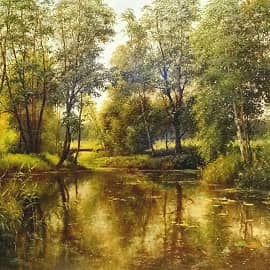 Летний речной пейзаж