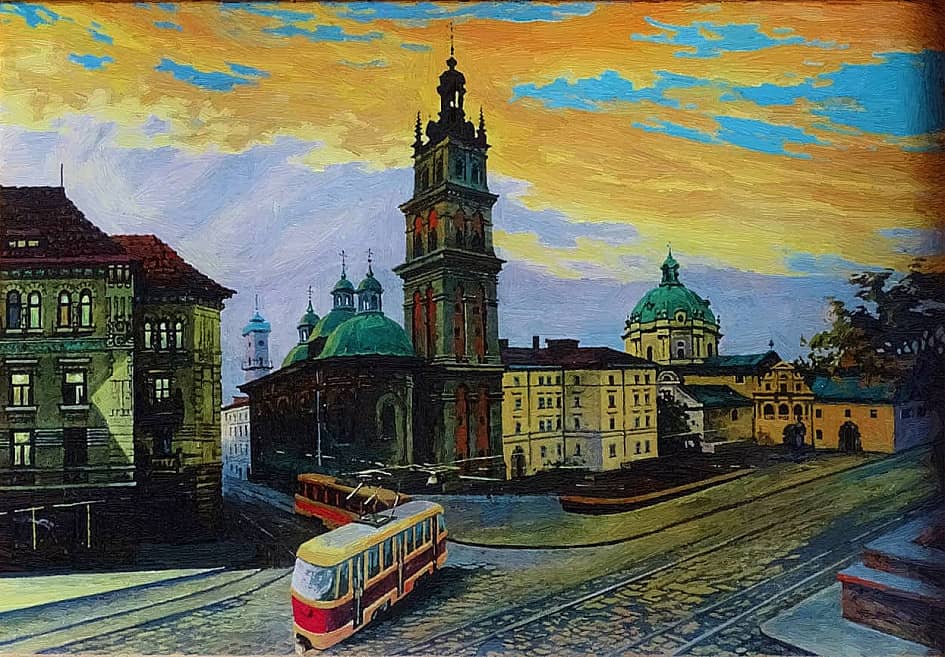 Первый трамвай.