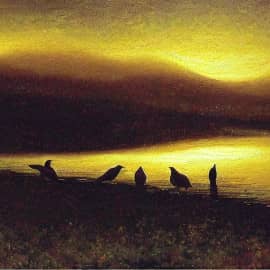 Картина "Птицы у воды"