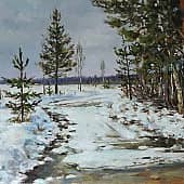 Вдоль кромки зимнего леса