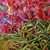 Лилии моего сада. Из серии " Райский сад" (2), художник Елена Наумова