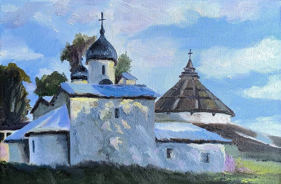 Псков. Церковь Покрова и Рождества Пресвятой Богородицы от Пролома
