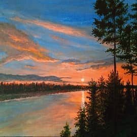 Закат на Оби