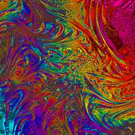 Цветная изморозь на стекле