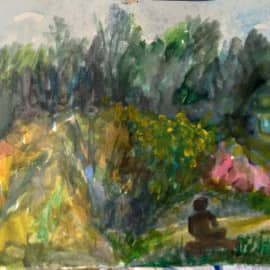 Закат в лесу