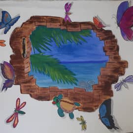 Окно из Сибири на дикий пляж